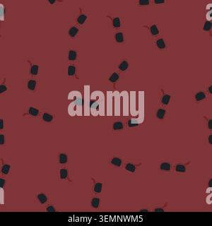 seamless pattern vision glasses for the blind cartoon vector Stock Vector