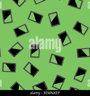 seamless pattern memory ssd storage cartoon vector Stock Vector