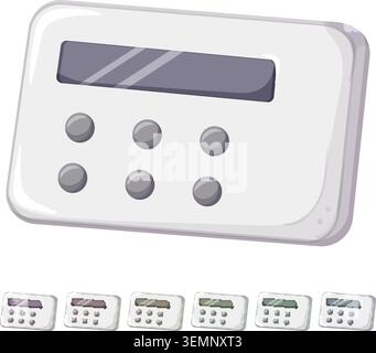 digital kitchen timer clock cartoon vector graphic Stock Vector