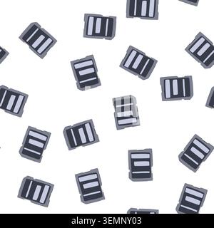 pattern videos sd card cartoon vector Stock Vector