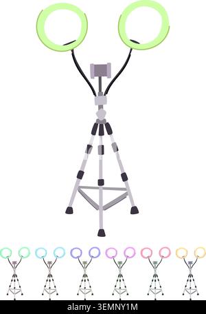 effect light ring vector cartoon graphic Stock Vector