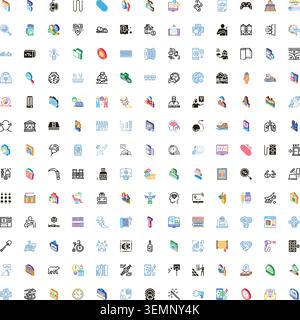 Modern icons set for digital interface and app Stock Vector