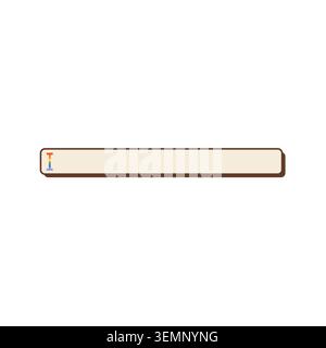 Nostalgic Y2K desktop search box with rainbow accents and clean minimalist frame isolated on white background. Retro 90s computer system interface Stock Vector