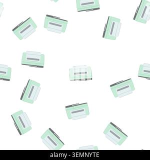 pattern fax printer paper cartoon vector Stock Vector