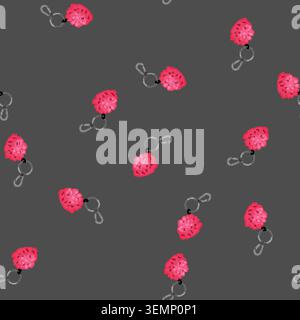 seamless pattern car keychain key cartoon vector Stock Vector