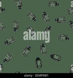 seamless pattern glass goggles welding cartoon vector Stock Vector
