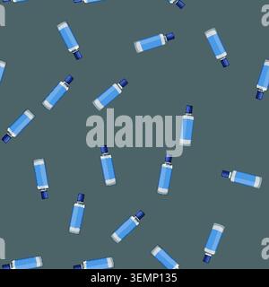 seamless pattern myopia contact lens solution cartoon vector Stock Vector