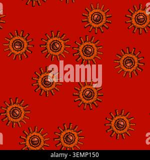pattern punk gears steampunk sketch hand drawn Stock Vector