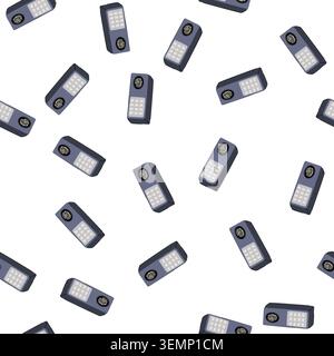 pattern authentication biometric security device cartoon vector Stock Vector