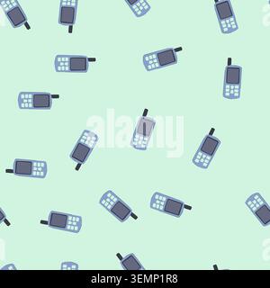 seamless pattern map handheld gps cartoon vector Stock Vector