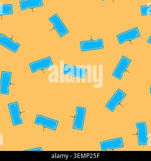 seamless pattern qi charging mat cartoon vector Stock Vector