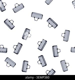 pattern Duffel bag for travel and sport activities Stock Vector