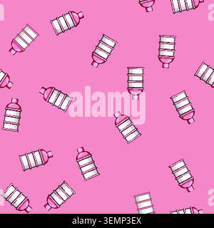 seamless pattern glass food storage container baby cartoon vector Stock Vector