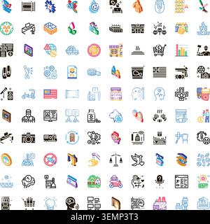 Diverse business and industry sectors large collection Stock Vector