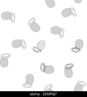 pattern style toilet seat cartoon vector Stock Vector