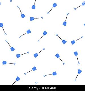 pattern heavy snow shovel cartoon vector Stock Vector