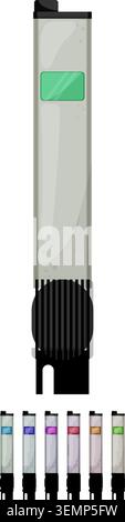 acid ph meter color icon vector graphic Stock Vector