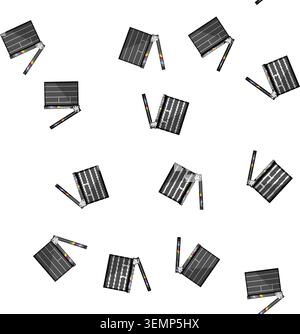 pattern cinema clapperboard cartoon vector Stock Vector