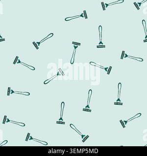 seamless pattern beard shaver cartoon vector Stock Vector