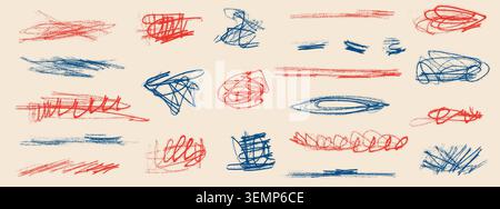 Airbrush spray scribble with paint shapes and pen marks for poster or promo sticker tag. Messy highlight brush in grunge airbrush spray paint emphasis Stock Vector