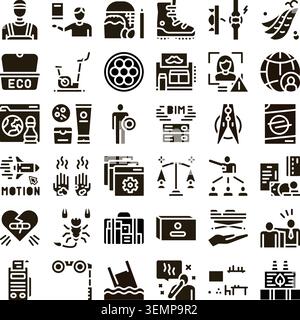 Business commerce health technology logistics service icons Stock Vector