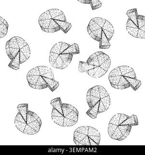 seamless pattern visualization pie chart sketch hand drawn Stock Vector