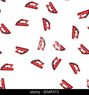pattern clothers iron laundry cartoon vector Stock Vector