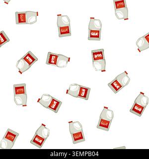 pattern office glue bottle cartoon vector Stock Vector