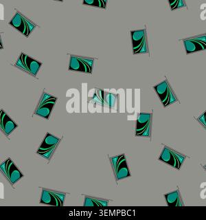 seamless pattern notebook laptop computer cartoon vector Stock Vector