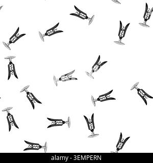 pattern bottle corkscrew wine cartoon vector Stock Vector