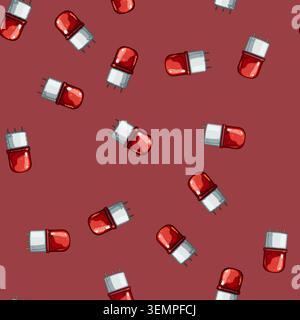 seamless pattern siren siren cartoon vector Stock Vector