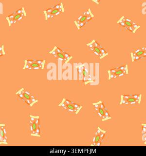 seamless pattern wet water wipes cartoon vector Stock Vector