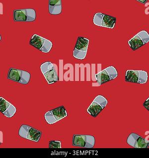 seamless pattern equipment gandheld gps cartoon vector Stock Vector