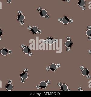 seamless pattern digital smart watch cartoon vector Stock Vector