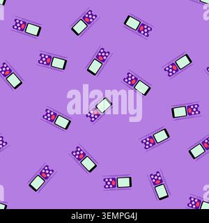 seamless pattern handheld laser distance meter measuring tool Stock Vector