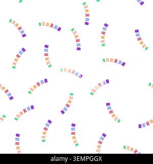 pattern garland birthday flags cartoon vector Stock Vector
