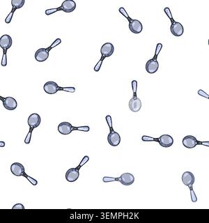 pattern ergonomic smart spoon cartoon vector Stock Vector