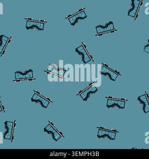 seamless pattern mining coal wagon cartoon vector Stock Vector