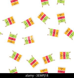 pattern wax hive cartoon vector Stock Vector