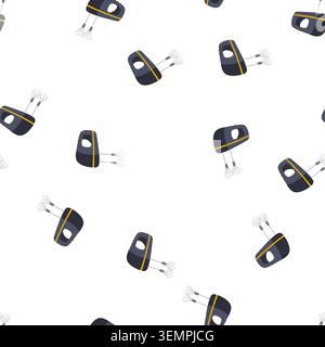 pattern blender hand mixer cartoon vector Stock Vector
