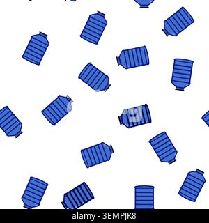 pattern container plastic tank cartoon vector Stock Vector