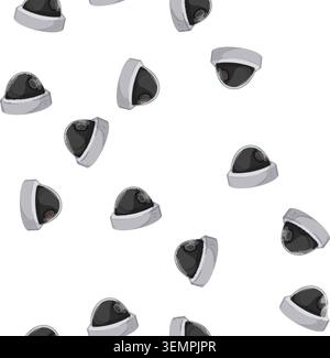pattern technology security camera cctv cartoon vector Stock Vector