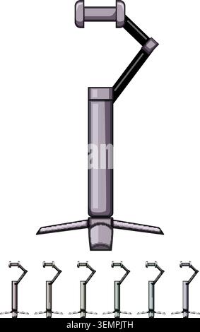 light phone tripod cartoon vector graphic Stock Vector