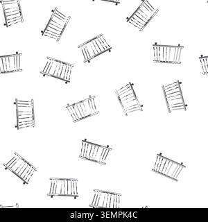 pattern metal towel bathroom cartoon vector Stock Vector