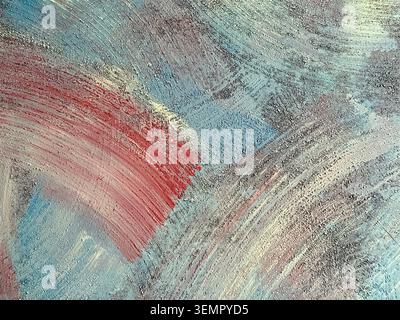 An abstract background, hand-painted in multicolored paints. Created with acrylic paints. A refreshing abstract background, applied with brushstrokes. Stock Photo