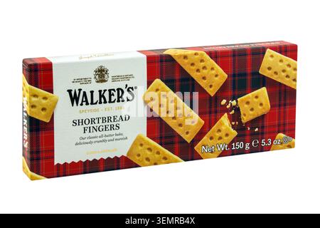 Walker's Shortbread Fingers Speyside  classic isolated on white background Stock Photo