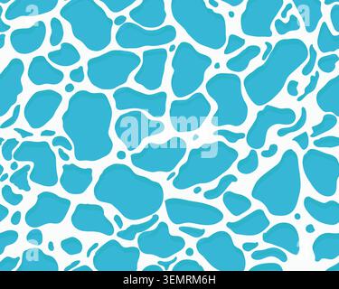 Sea foam on the ocean surface. Vector illustration. Seamless pattern.waves and ocean foam.Abstract texture of blue water surface, rippling waves Stock Vector