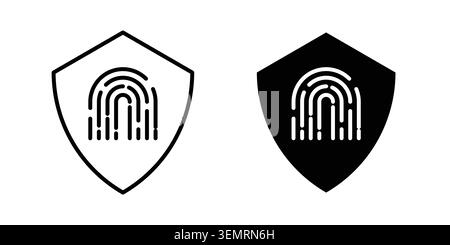 Biometric security icon graphic design. web icons vectors. Stock Vector