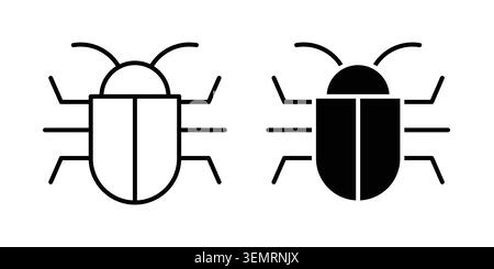 Bug icon graphic design. web icons vectors. Stock Vector