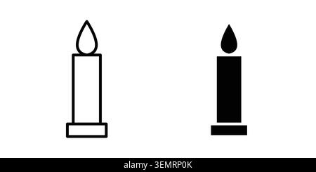 Candle icon graphic design. web icons vectors. Stock Vector
